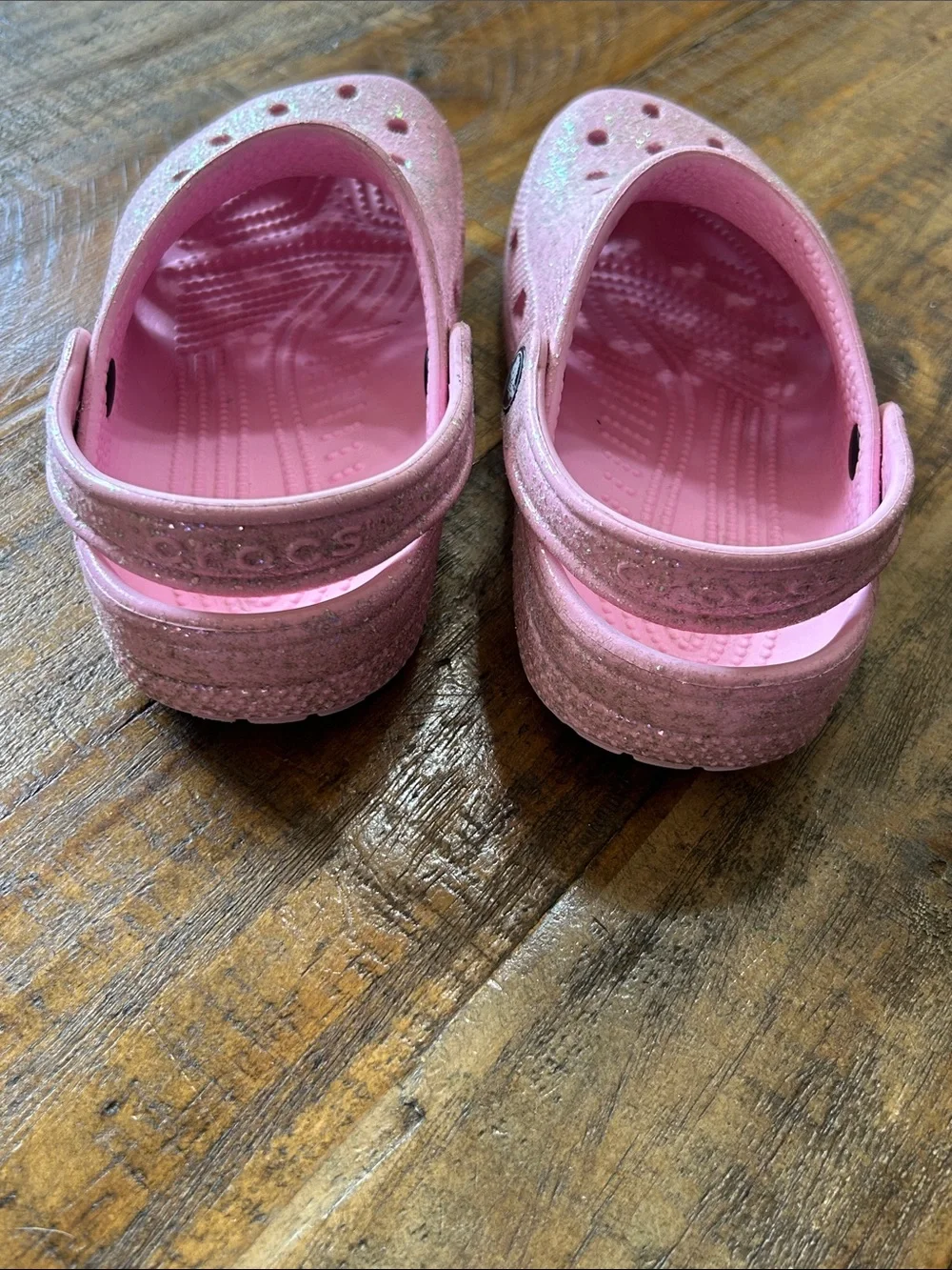 CROCS Kids Pink Glitter Clogs